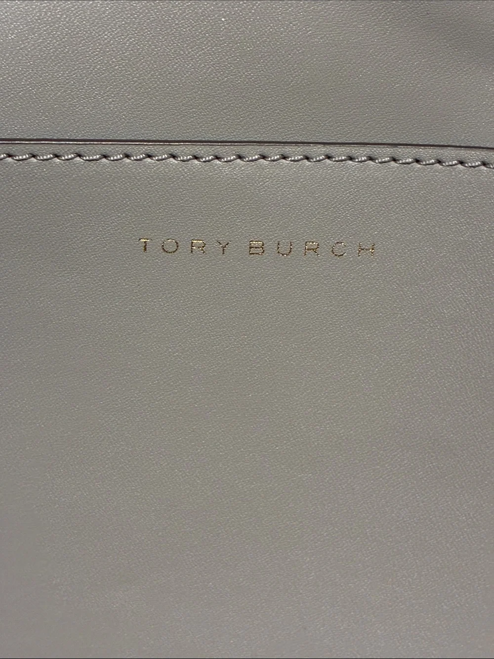 Tory Burch Gray and Cream Patterned Stripe Tote